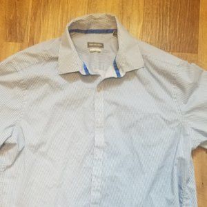Van Heusen Slim Fit Blue/White Dress Shirt 34/35